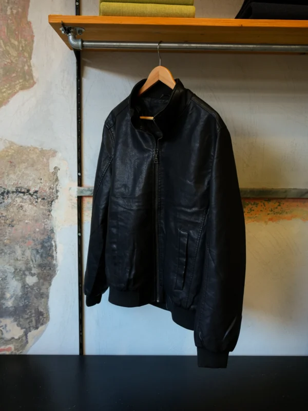 GIUBBOTTO ECOPELLE NERO - immagine 2