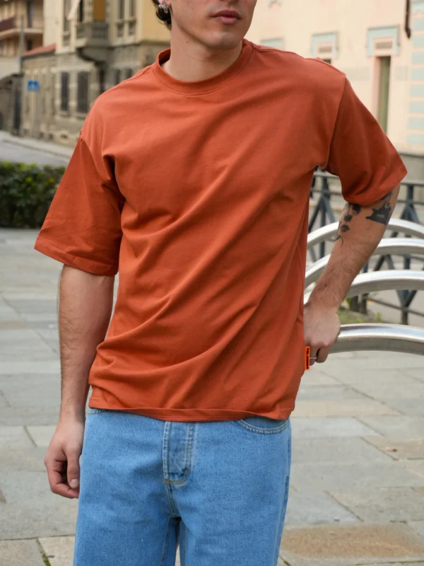 T-SHIRT BOXY FIT  MATTONE - immagine 4