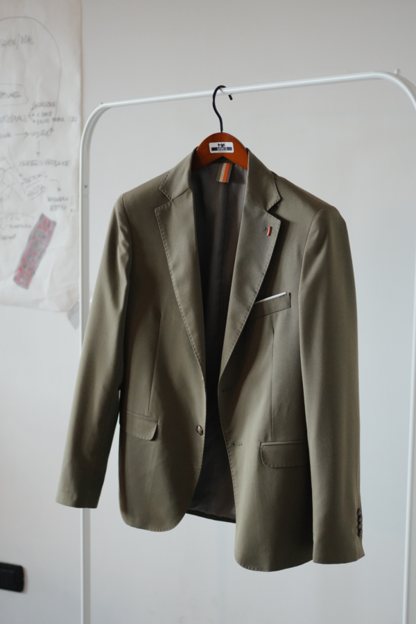 GIACCA DUE BOTTONI VERDE MILITARE