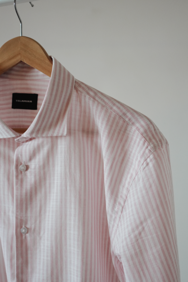 CAMICIA RIGATA ROSA - immagine 2