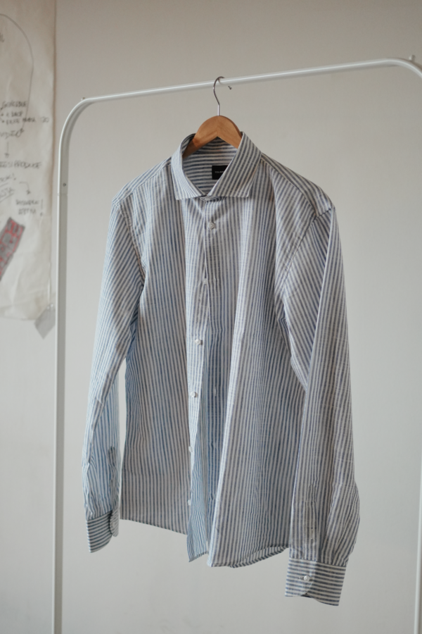 CAMICIA RIGATA BLU