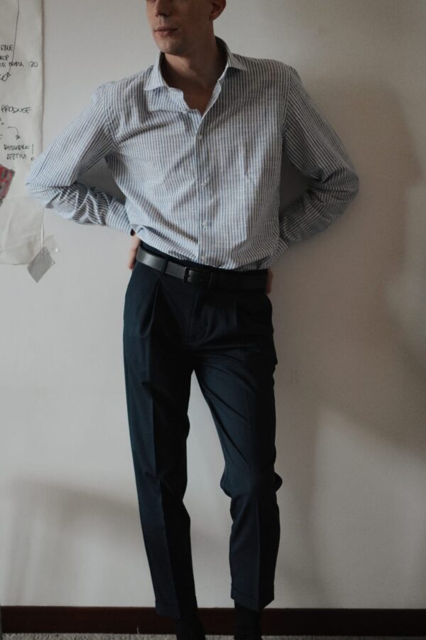 PANTALONE PINCE BLU