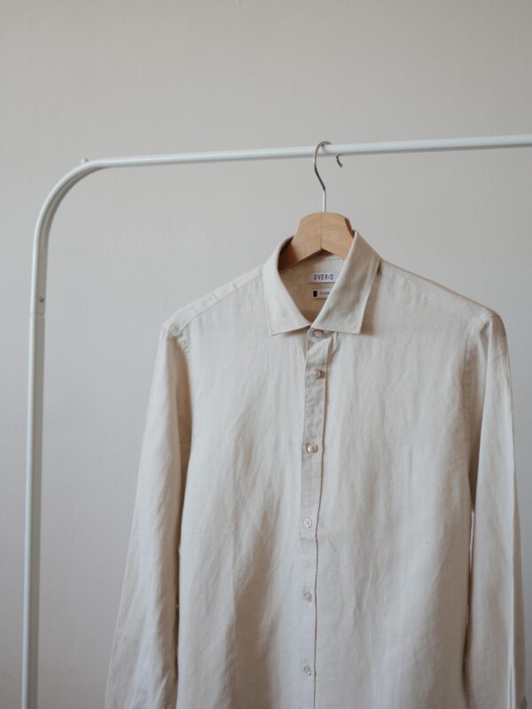 CAMICIA LINO BEIGE - immagine 3