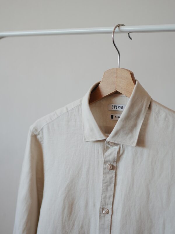CAMICIA LINO BEIGE - immagine 2